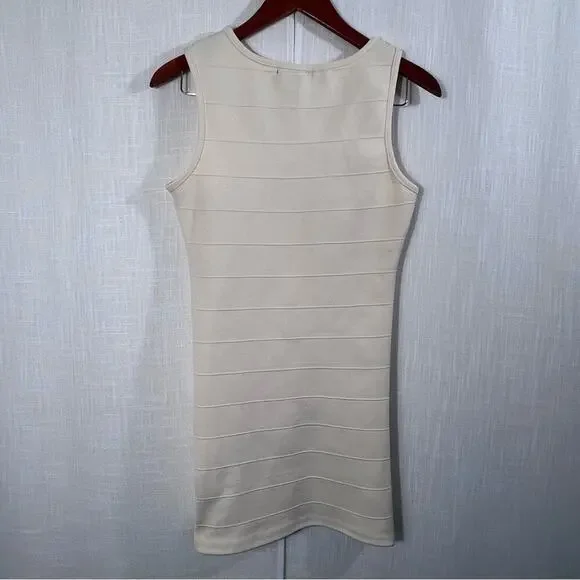 Forever 21 Cream Studded Bodycon Dress Size M - Picture 7 of 12